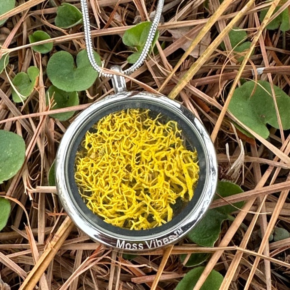 Eternal Moss Locket Pendant Necklace- Yellow - Picture 3 of 9